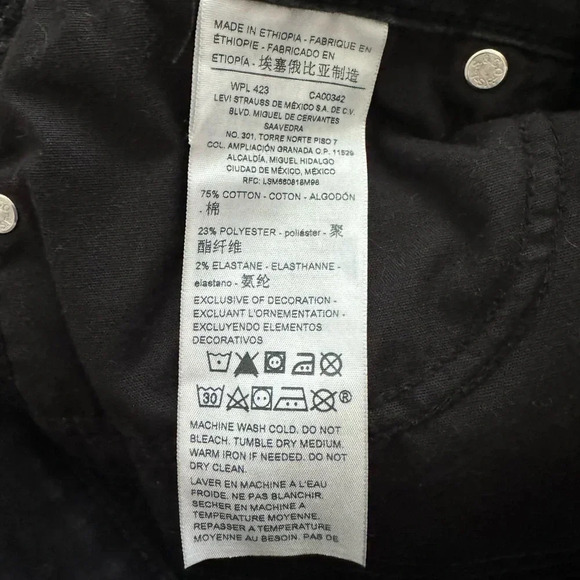 🔥 LEVI’S Signature Modern Skinny Jeans - Black Fade Size 8 | PERFECT CONDITION - Picture 6 of 7